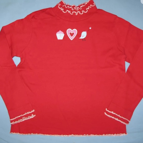 Hanna Andersson Red Mock Turtleneck Top for Girls - Picture 1 of 1